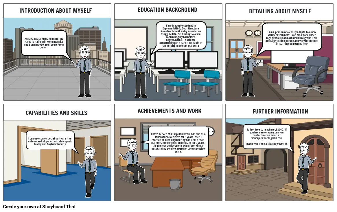 RAIMI STORYBOARD RESUME