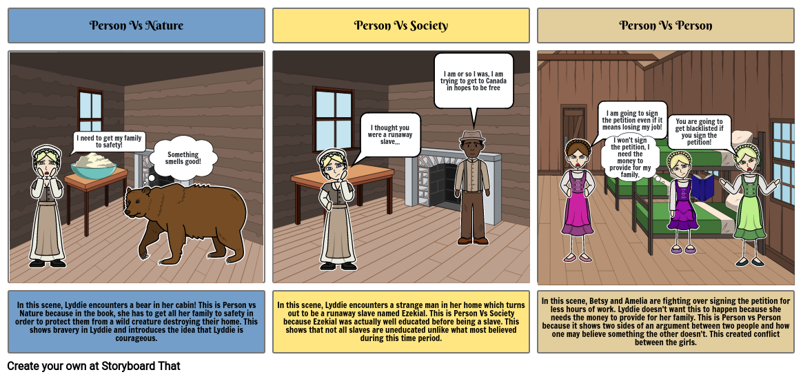 Rashmi&#39;s Types of Conflict in Lyddie