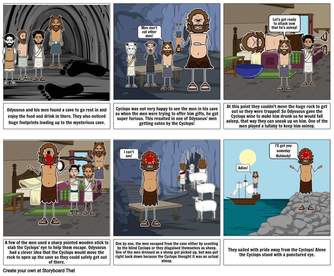 The Story of the Cyclops Storyboard by 589be54a