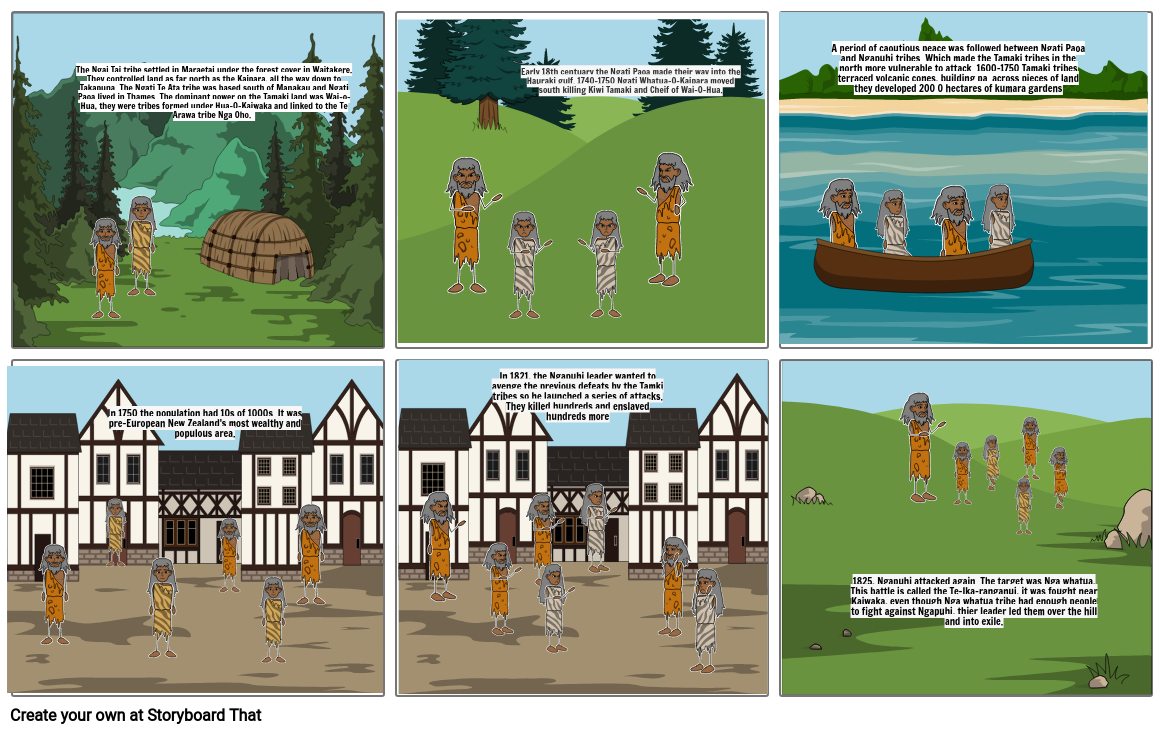 History Of Tamaki Tribes Storyboard Por 58b66674