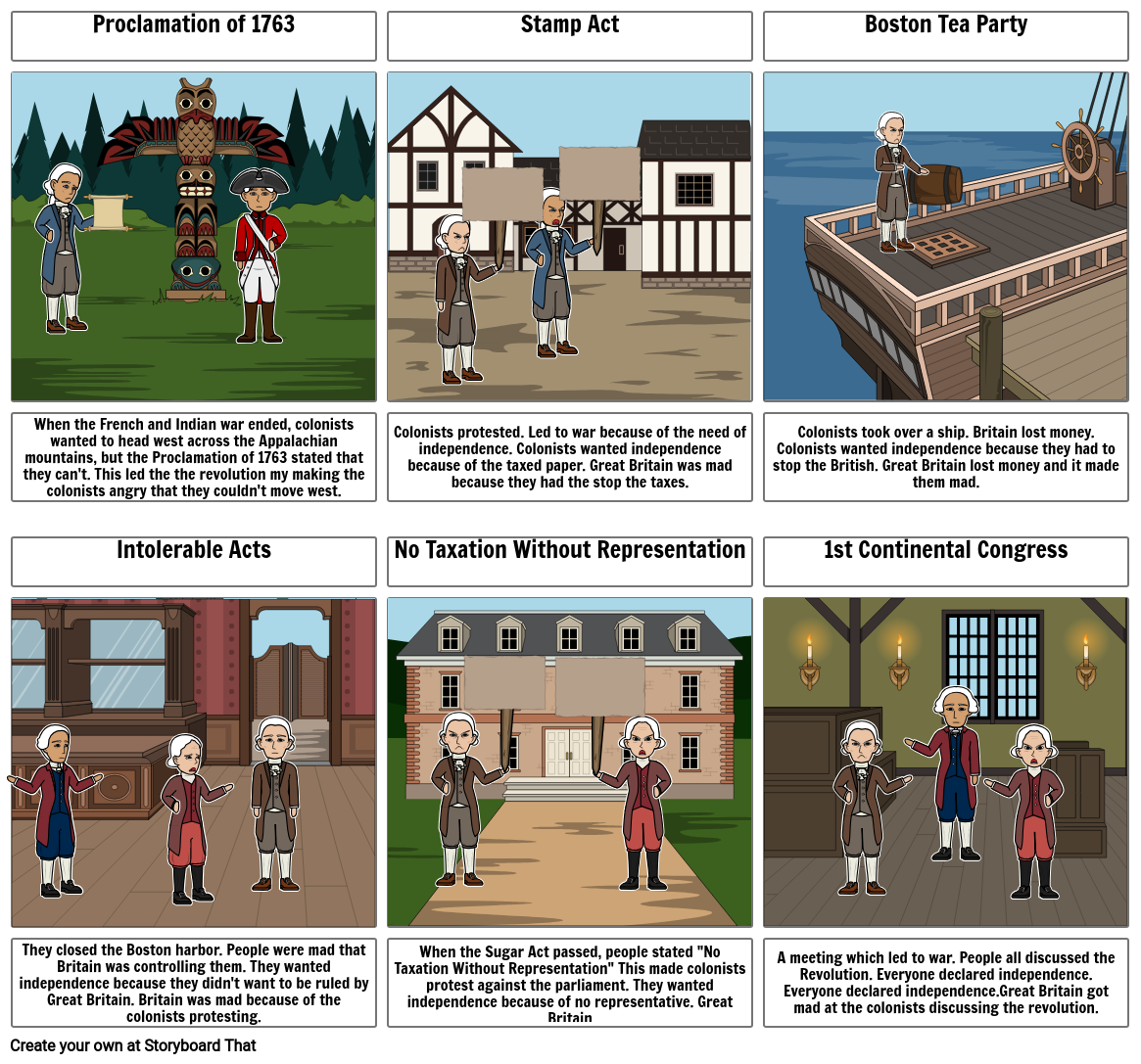 American Revolution Storyboard That Storyboard