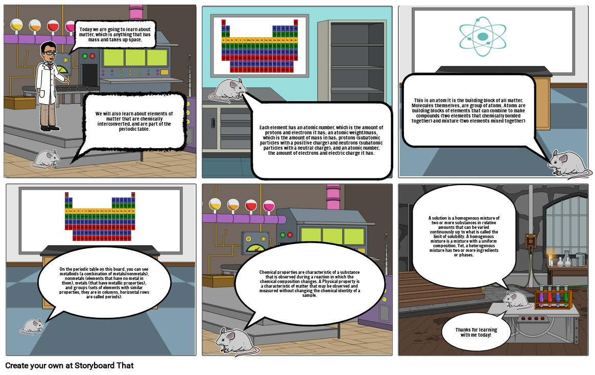 Story of Matter Storyboard by 58dfe6d4