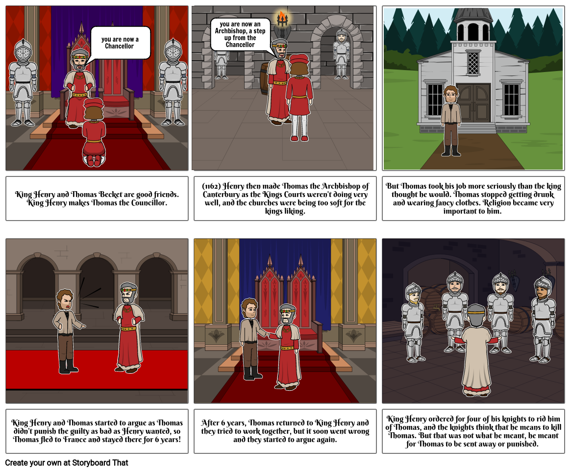 Thomas Becket Storyboard Storyboard by 592c9c97