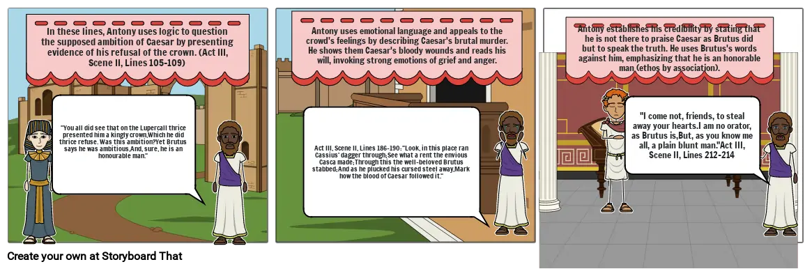 Julius Caesar Storyboard Assignment By Mercy