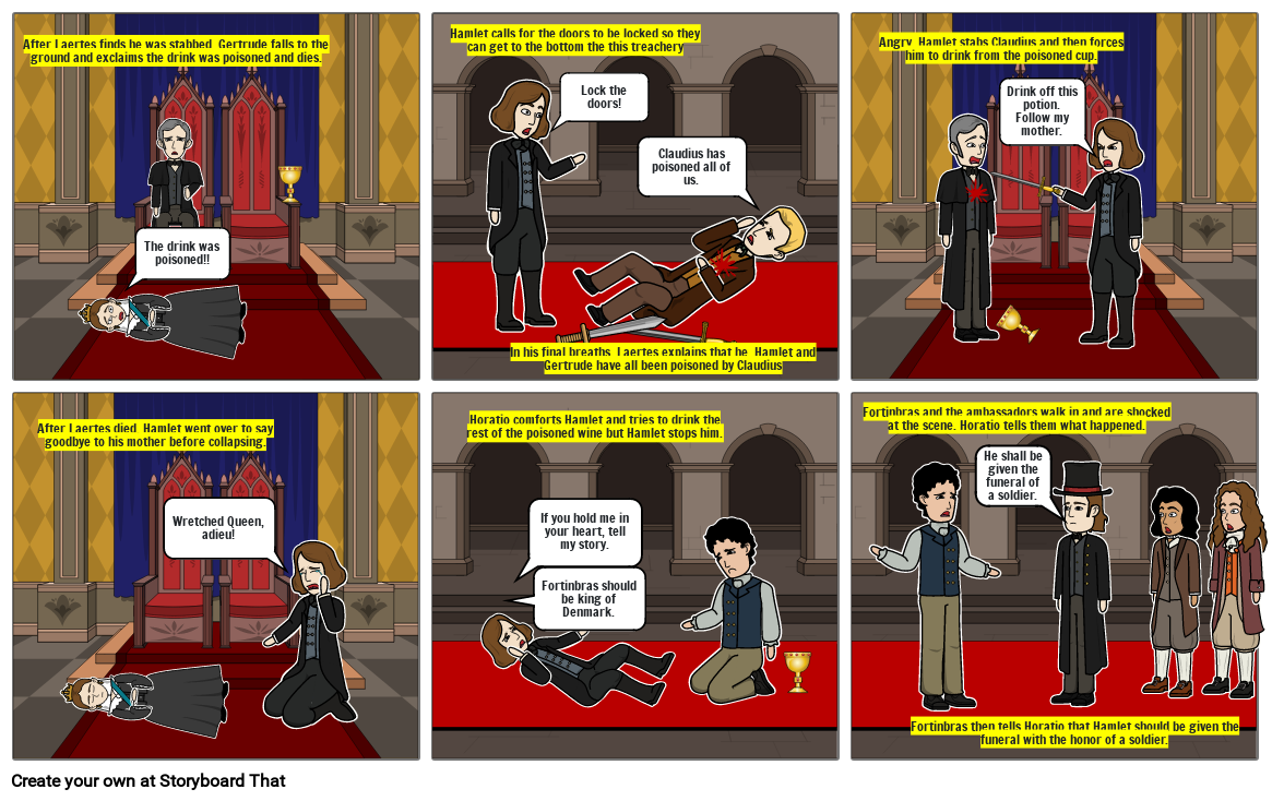 Hamlet Comic Strip - Act 5 Scene 2