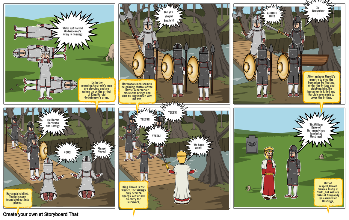 Battle of Stamford Bridge Storyboard by 599ac57d