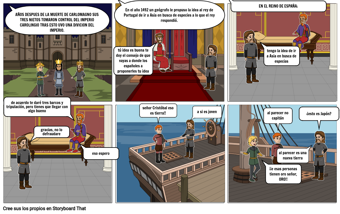 DESCUBRIMIENTO DE AMERICA Storyboard by 5a2c866d