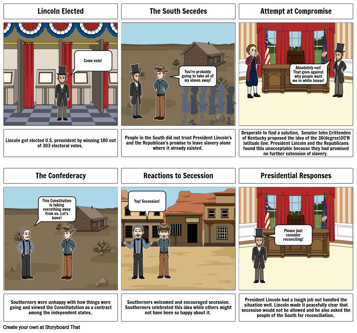 history comic strip assignment