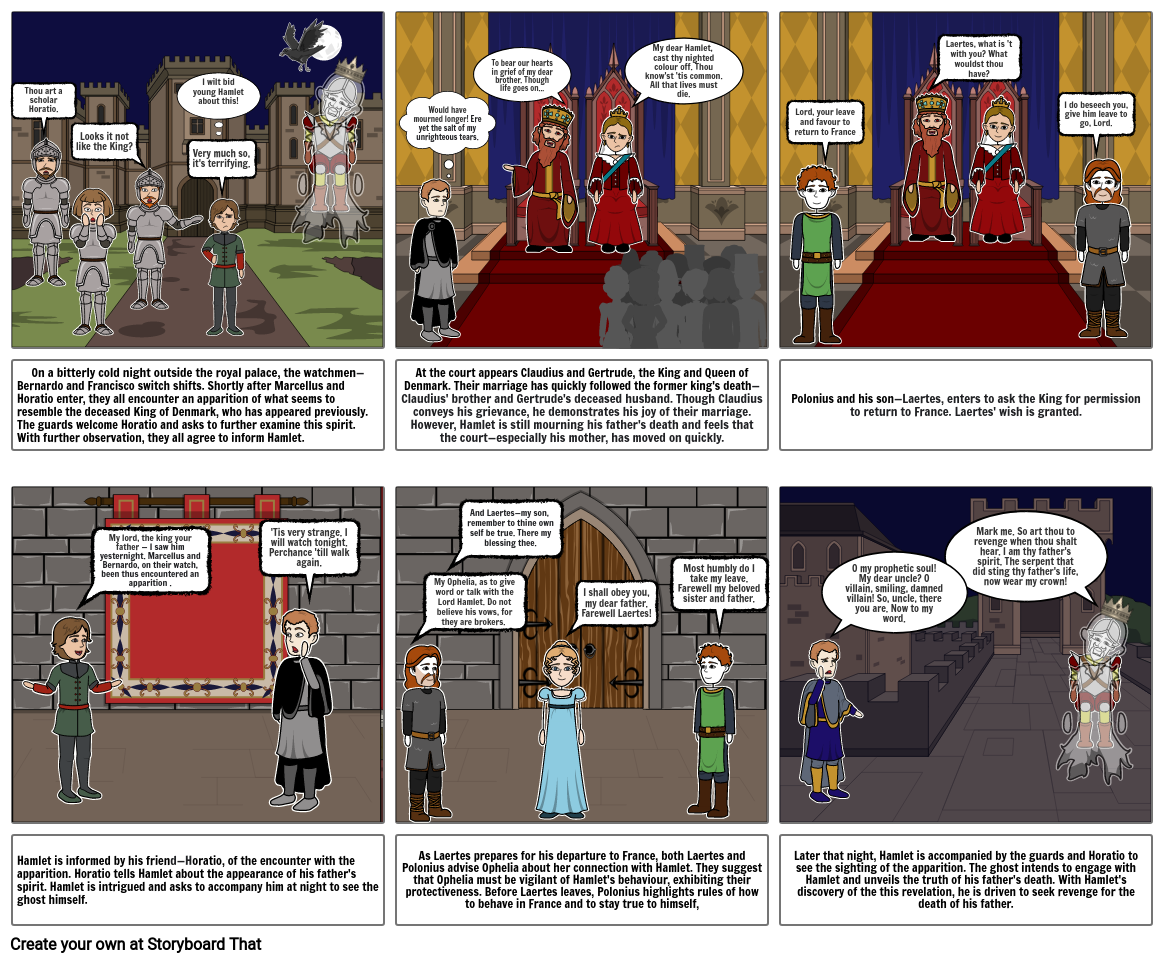 Hamlet Storyboard by 5a7e89bd