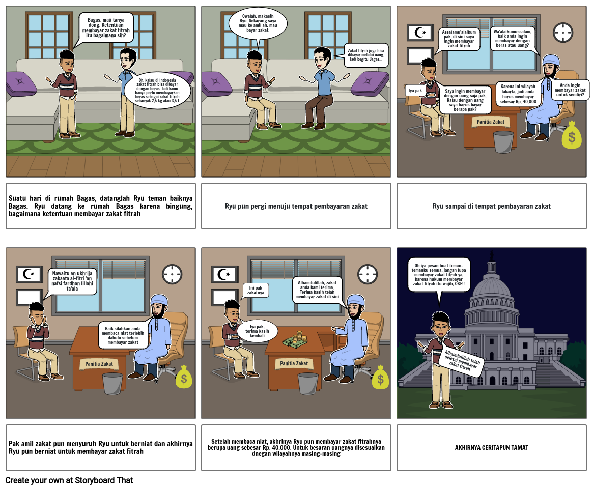 STORYBOARD PENGELOLAAN ZAKAT Storyboard by 5ab3567a