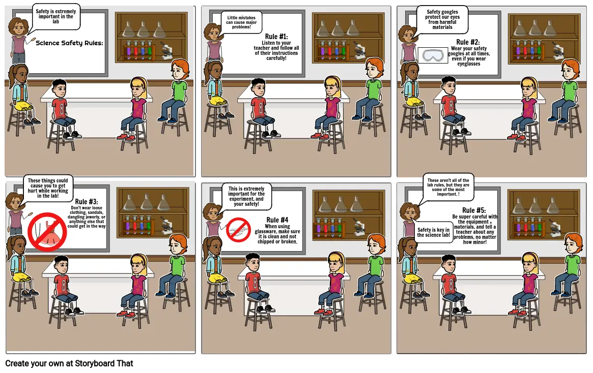 Chemistry Safety Comic Strip