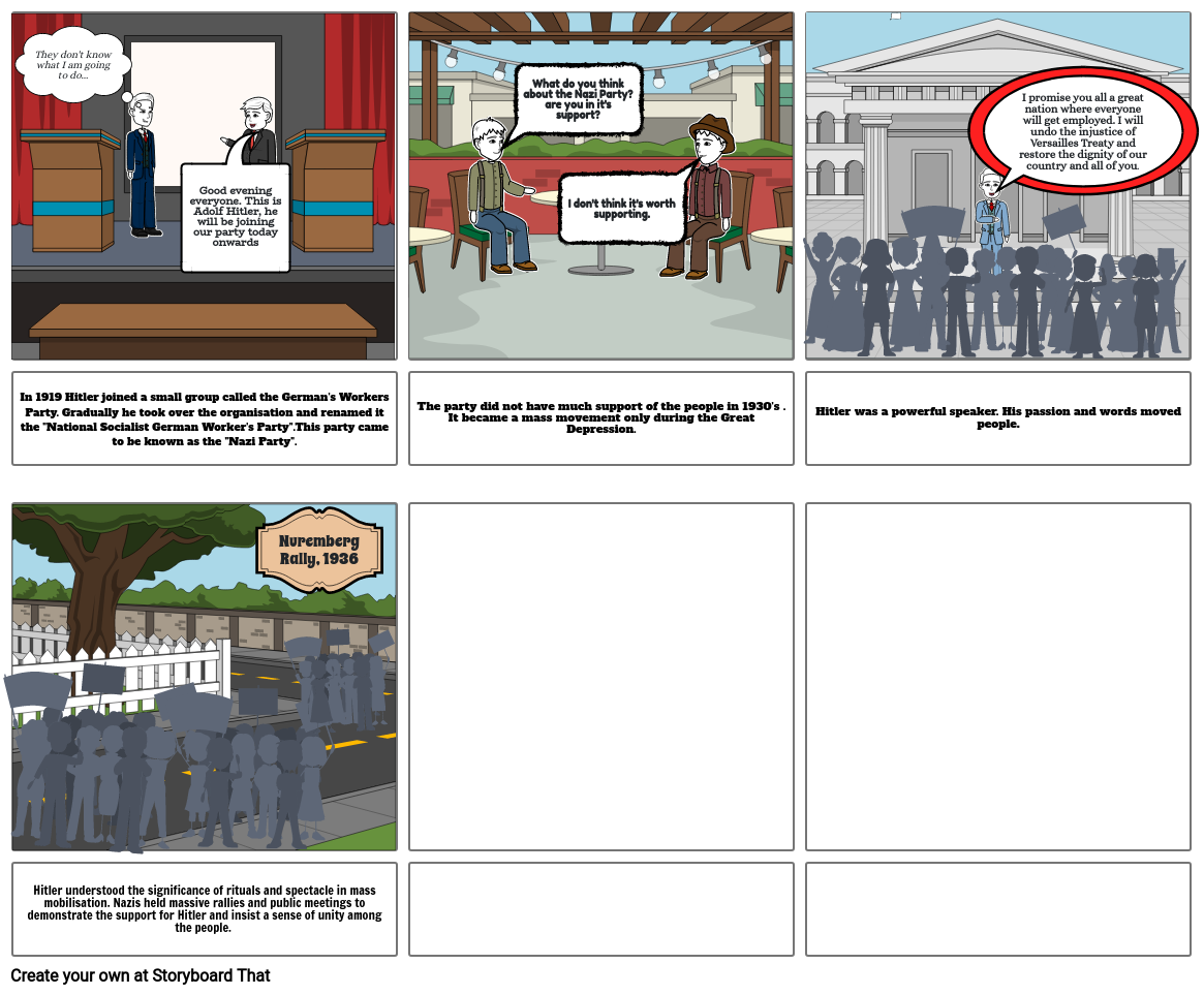 Hitler's Rise To Power Storyboard by 5afcf08c