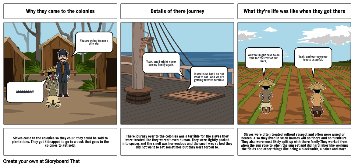 Slavery Storyboard By 5b06dcc9