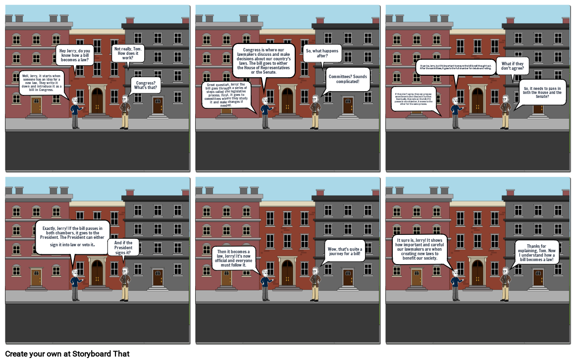 How a bill becomes a law Storyboard by 5b28742e