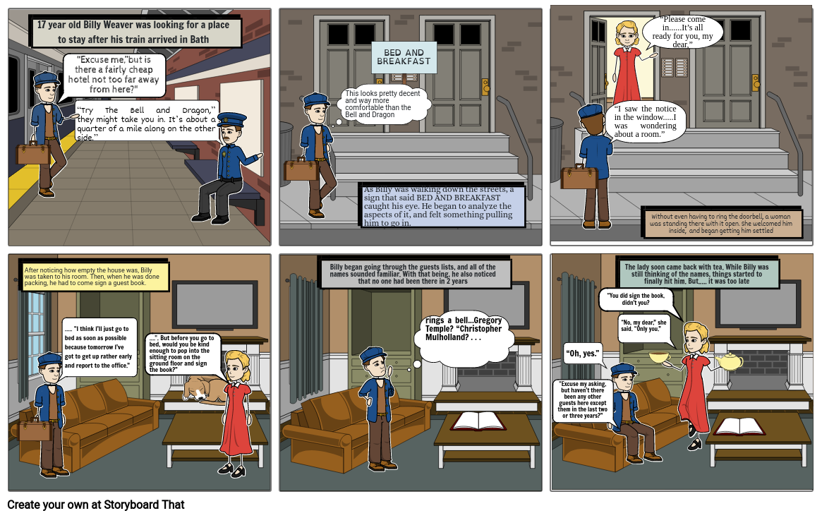 The landlady comic strip Storyboard by 5b8381e6