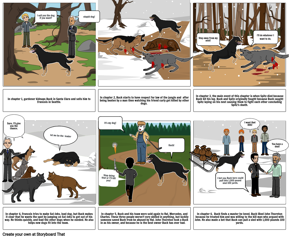 The Call of wildness comic Storyboard by 5b8c47ba