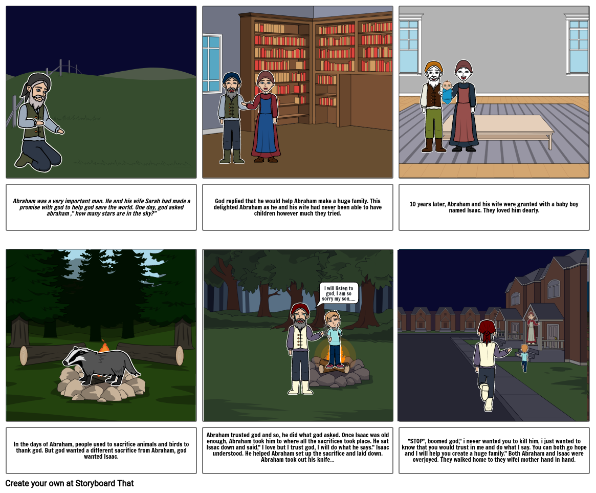 R.S Abraham and Isaac Storyboard by 5ba83ec9