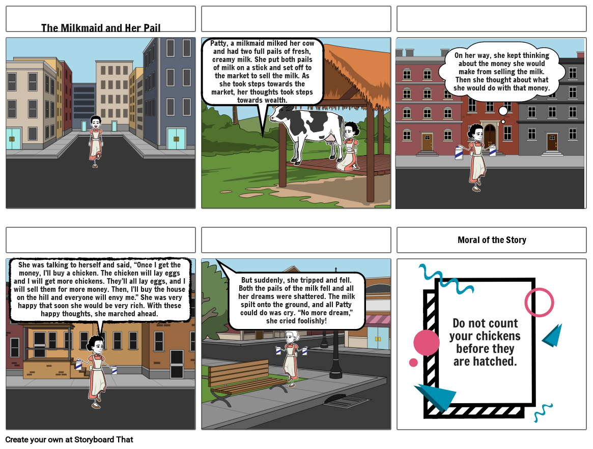The Milkmaid And Her Pail Storyboard Por 5bb1f3fb 
