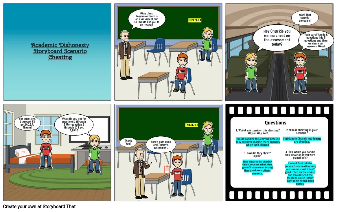 Academic Dishonesty Storyboard