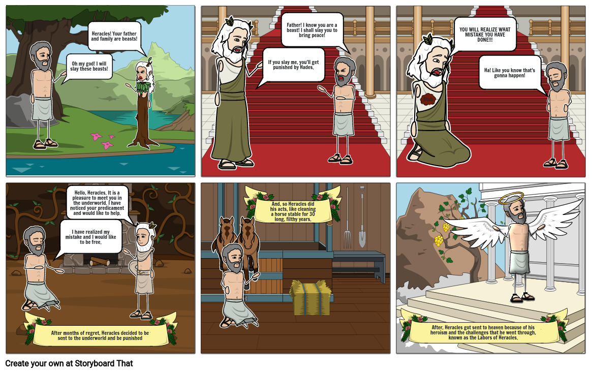 Greek Gods Storyboard