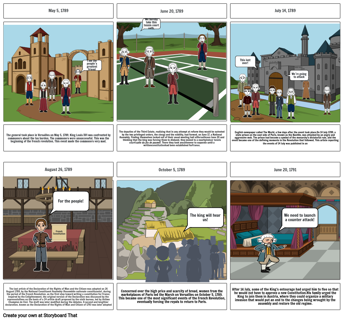 French Revolution Storyboard By 5c265163