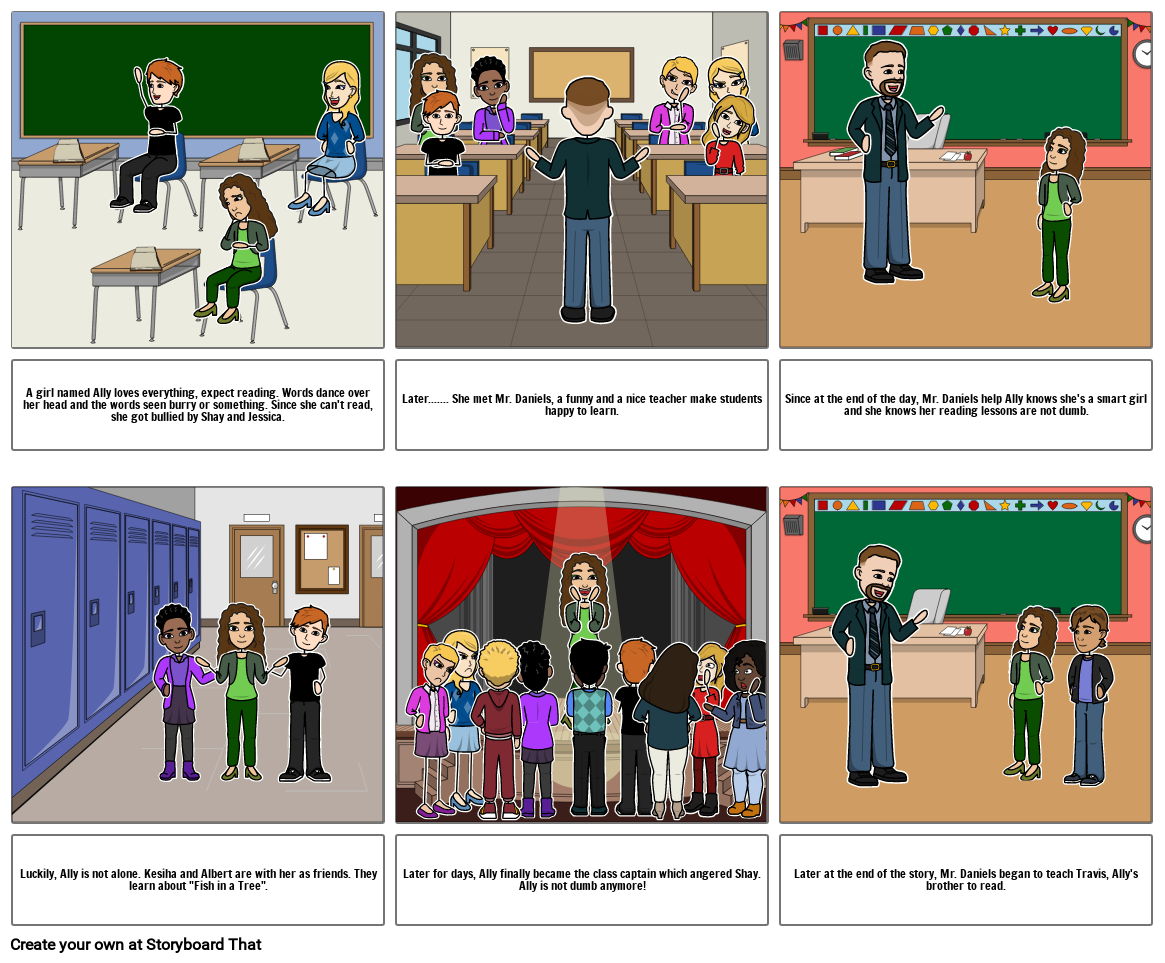 Fish in a tree Storyboard by 5c2c6593