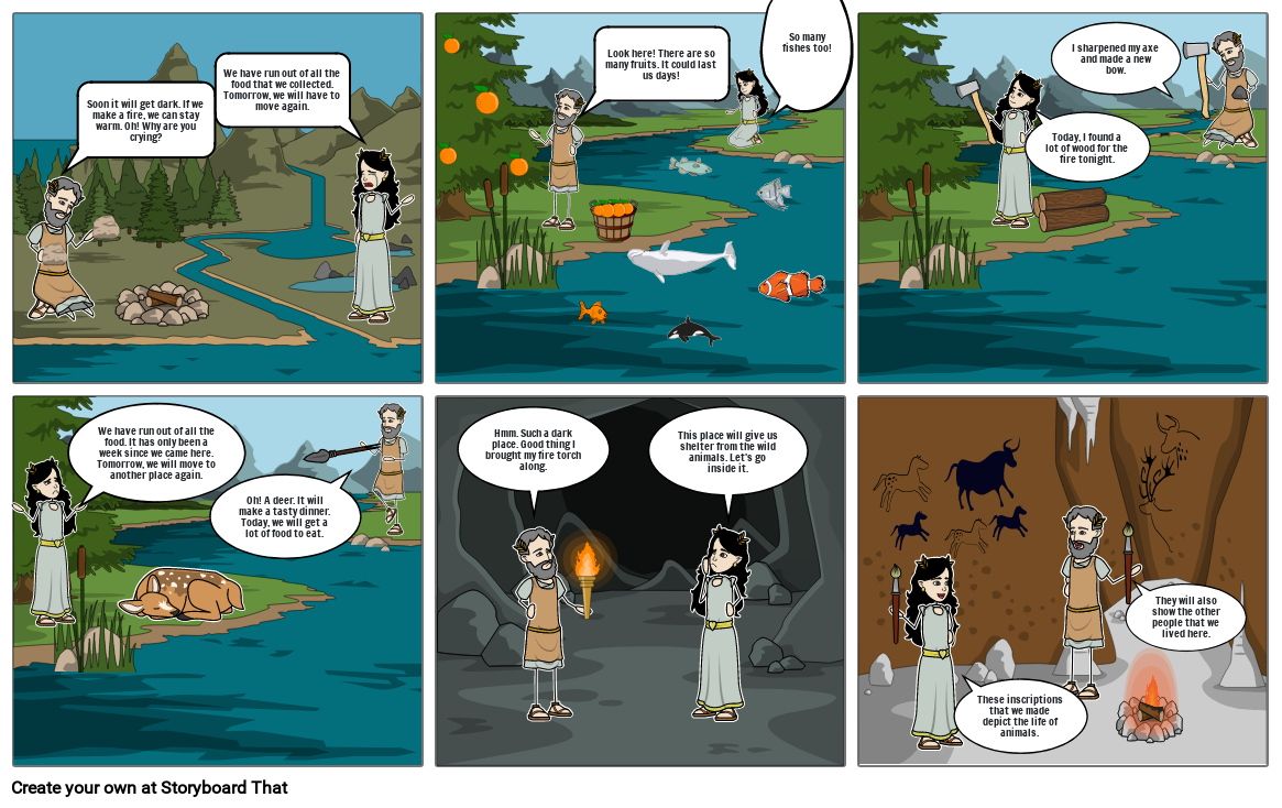 Life of Hunters and Gatherers Storyboard by 5c56be8e