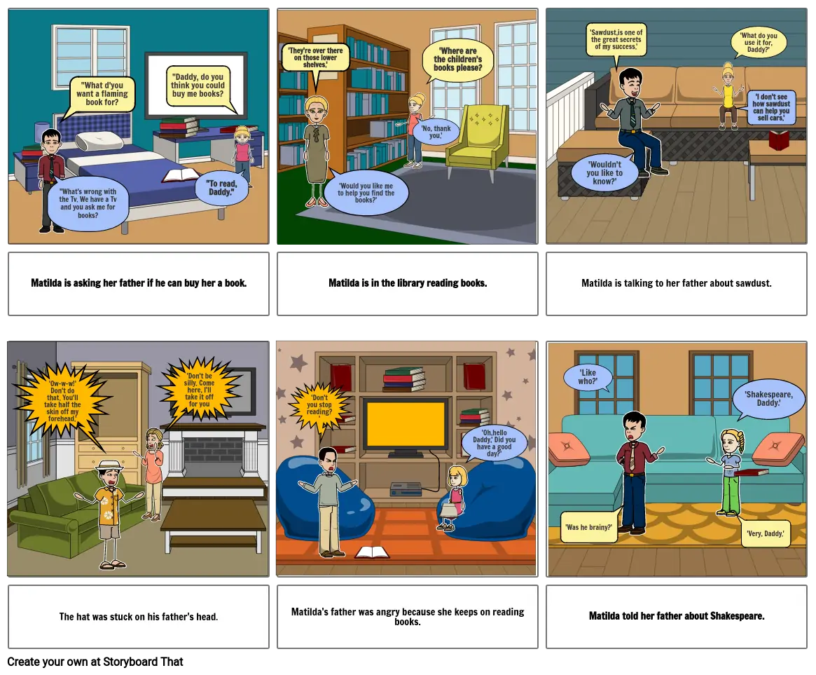 Matilda storyboard Storyboard by 5c7c4990