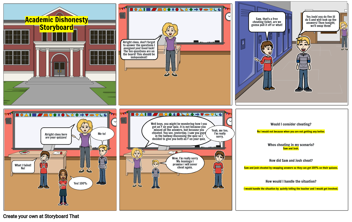 Academic Dishonesty Storyboard (backup)
