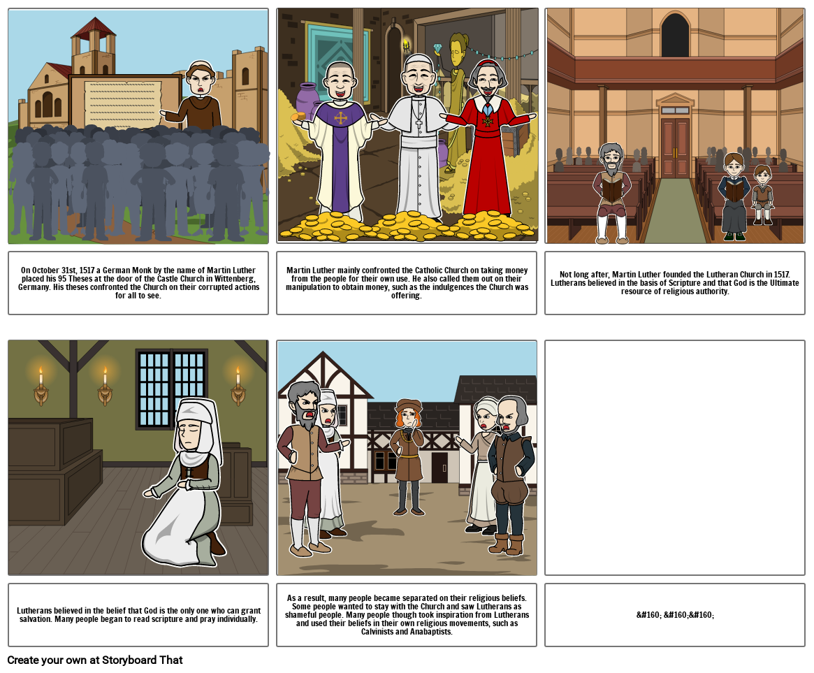 Reformation Comic Strip Storyboard o 5cb80212