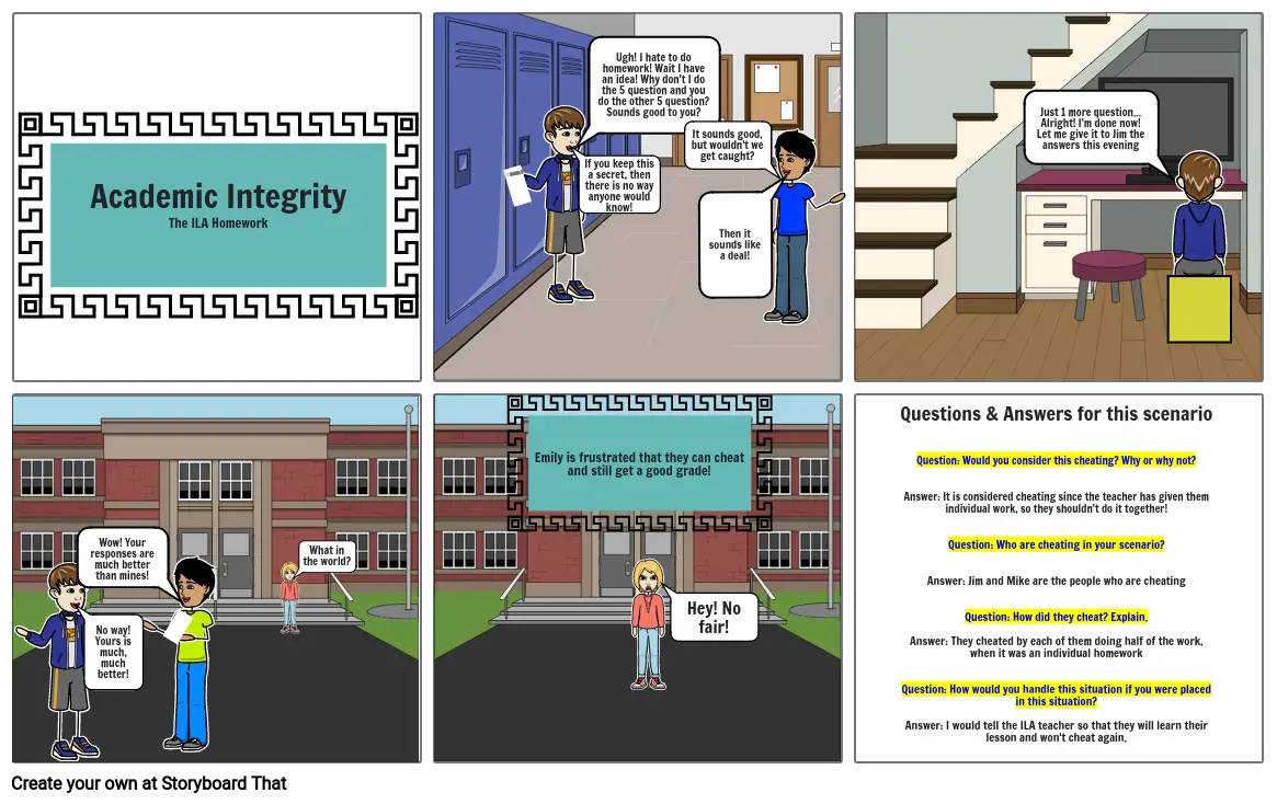 Academic Dishonesty Storyboard