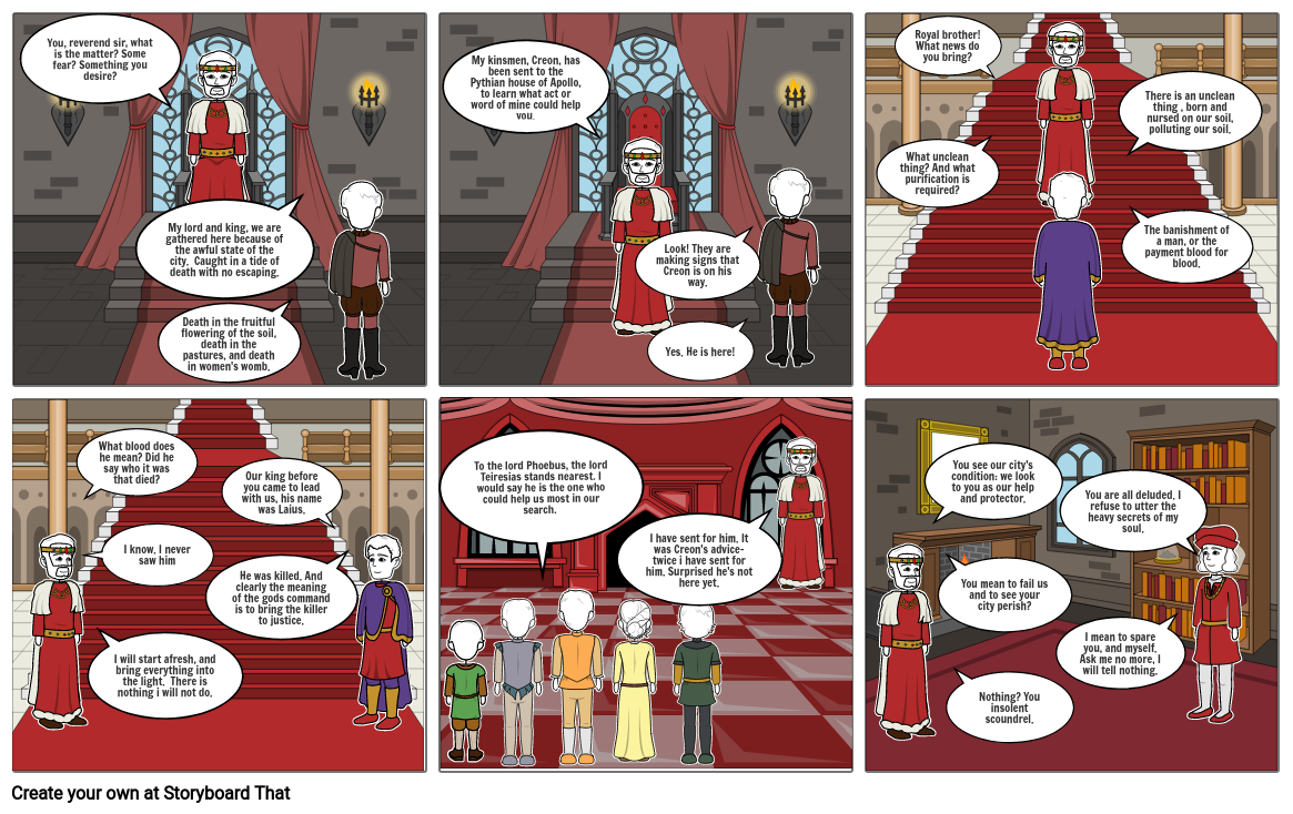 Oedipus Comic Strip Storyboard by 5d4e4453