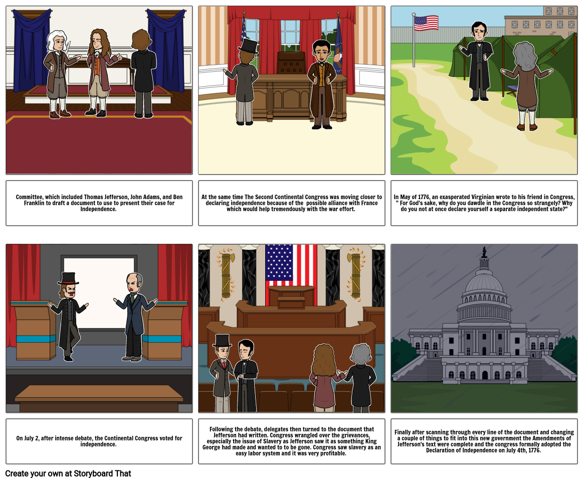 Declaration Of Independence Storyboard By 5d64e7ec