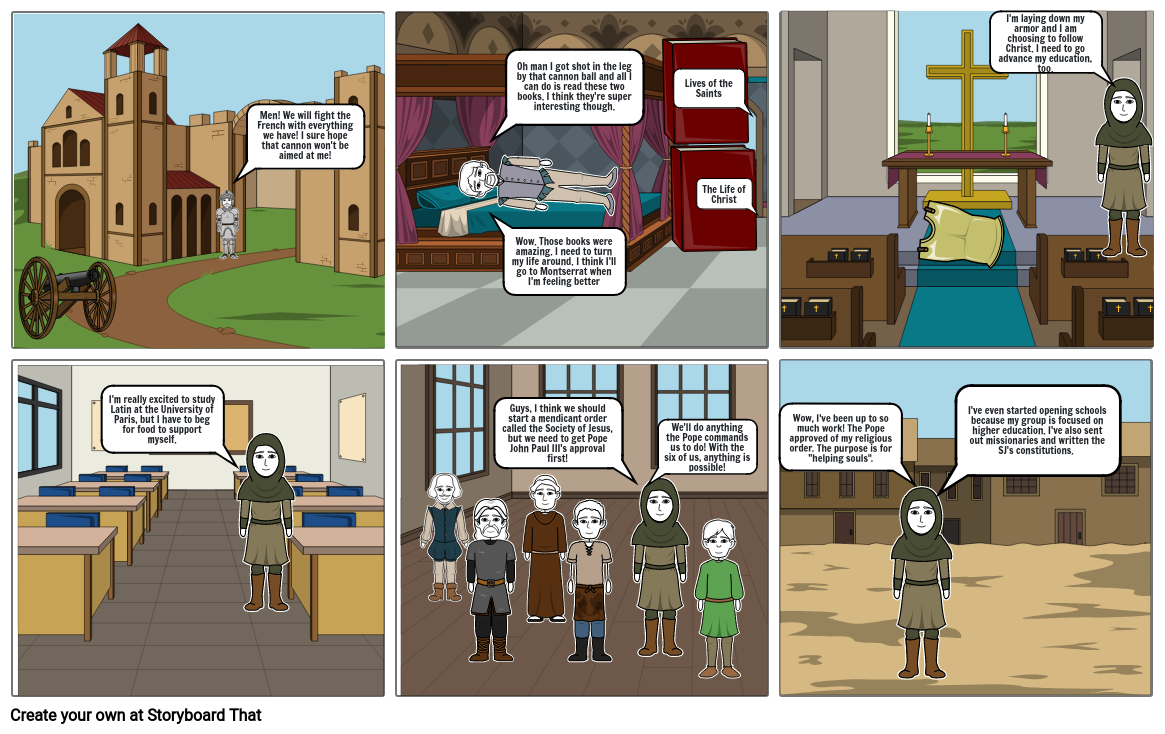 The Life of St. Ignatius of Loyola Storyboard by 5d74dc59