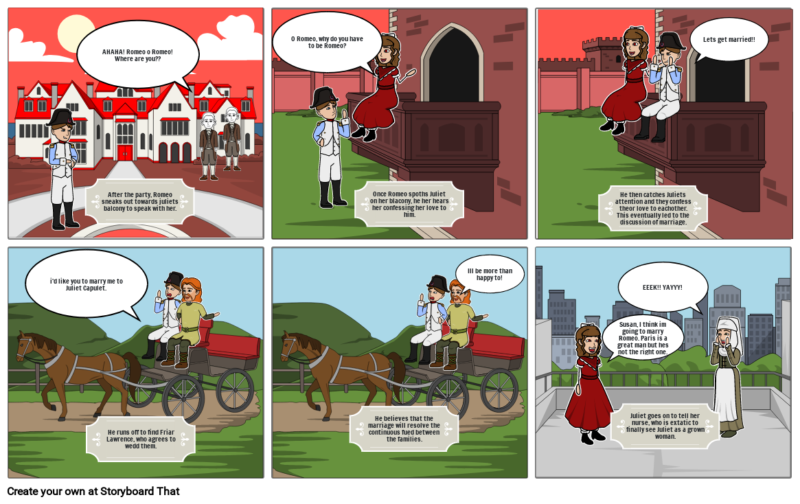 romeo et juliet Storyboard by 5dc647a1