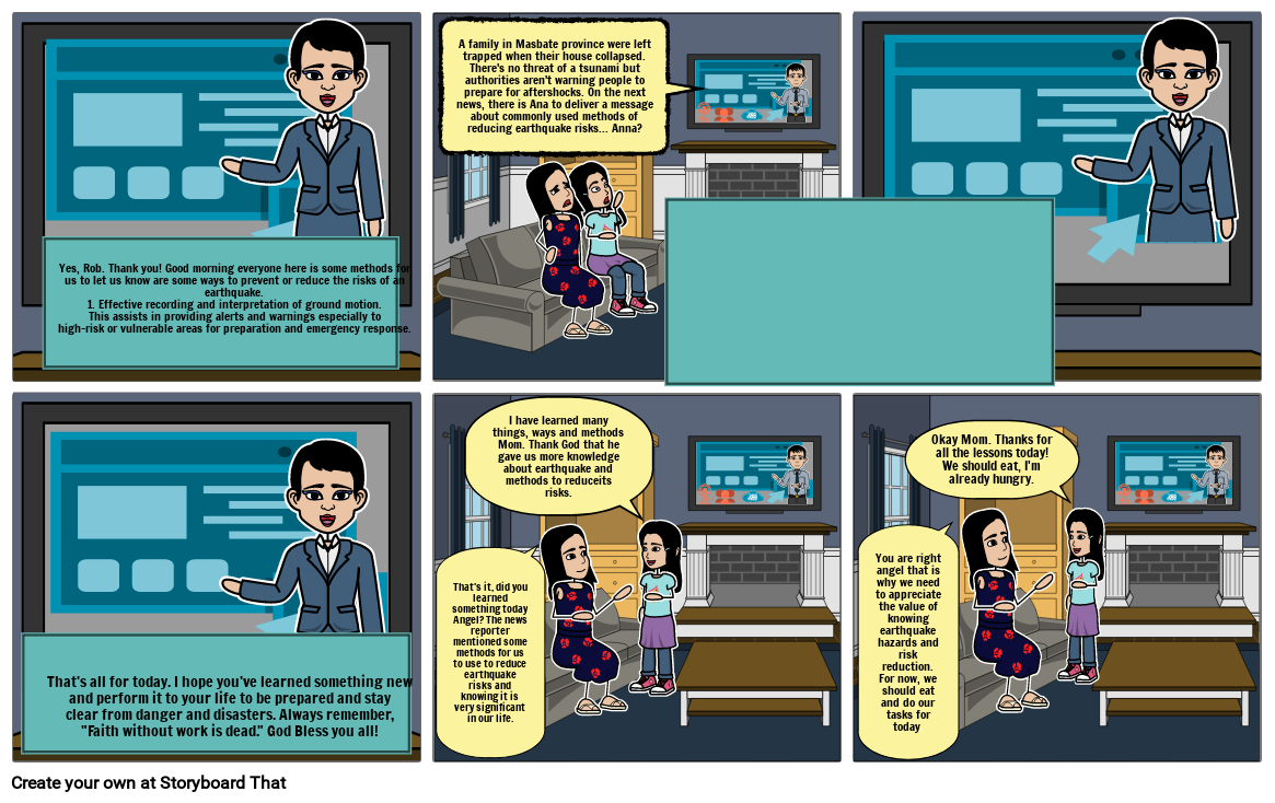 Earthquake hazard Storyboard por 5e03ae18