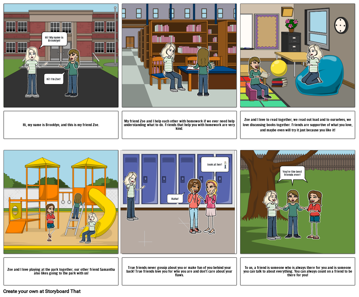 Friendship Project Storyboard by 5e682895