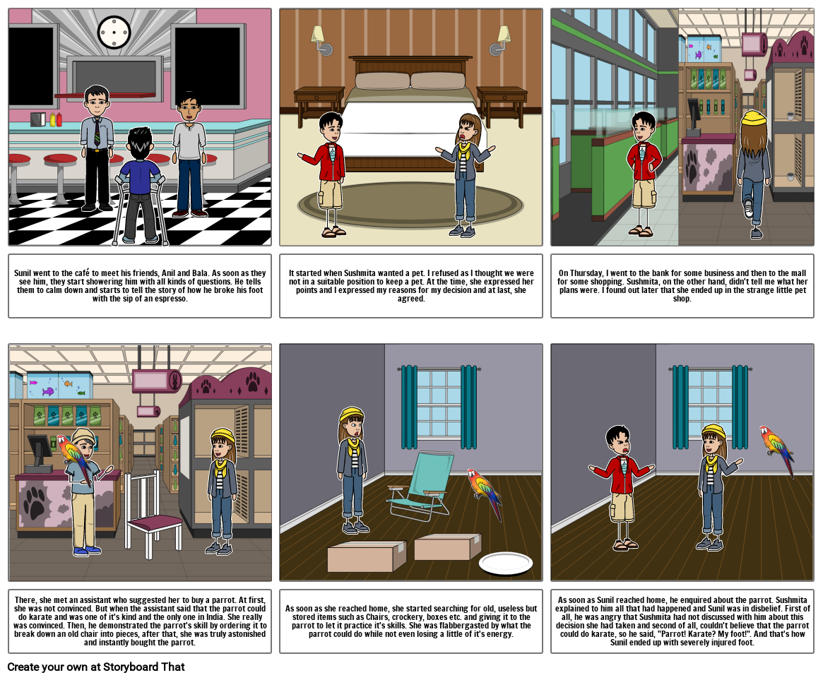 The Karate Parrot Storyboard by 5e6b98e5