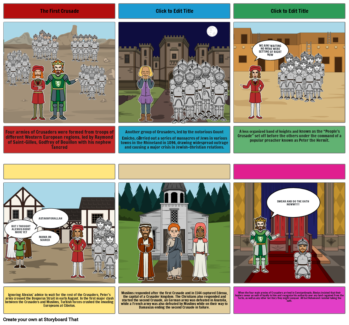 Crusades Storyboard por 5e745c3e