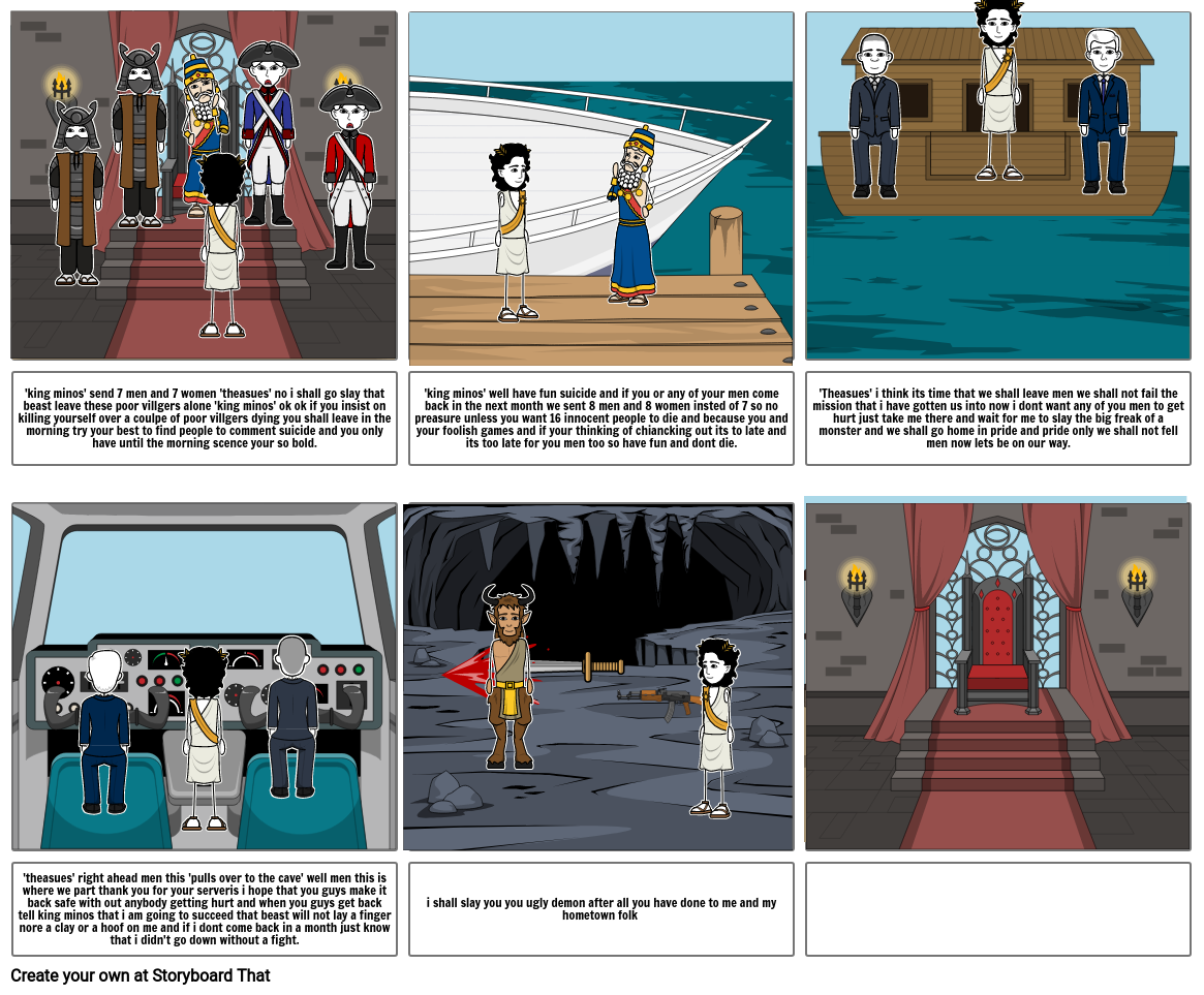 the king minos comic Storyboard by 5e89bc3e