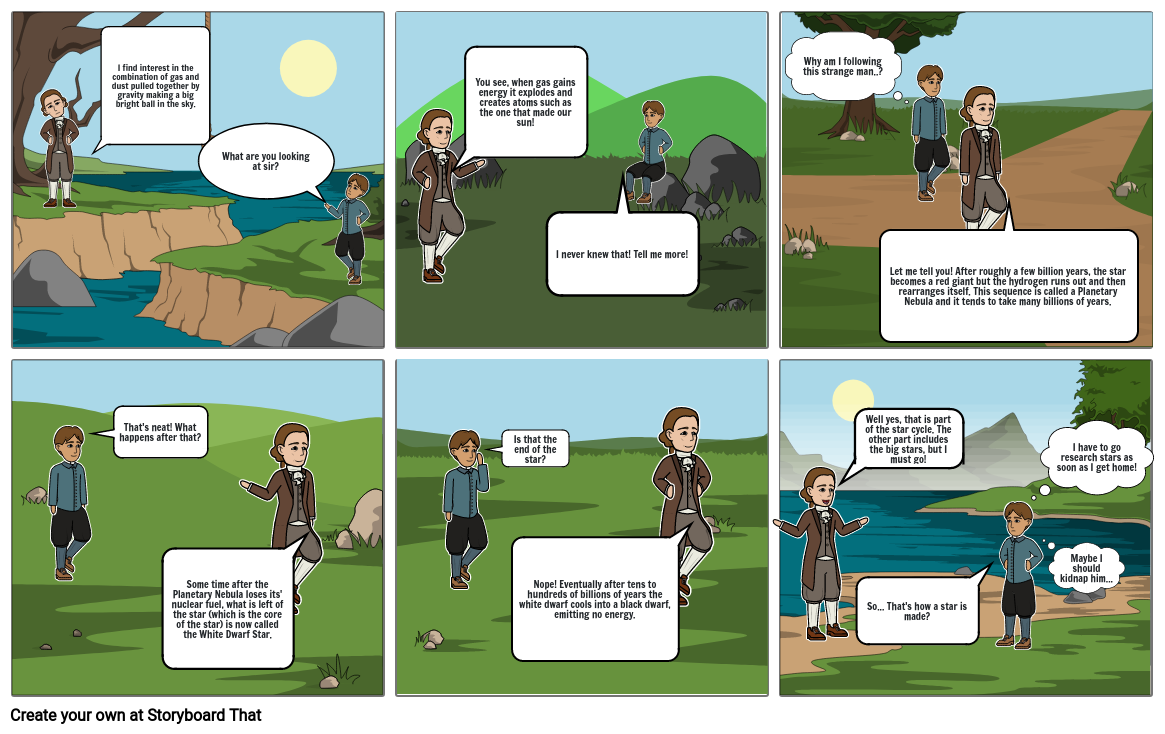 Life Cycle of Star Project Storyboard por 5ed3aee6