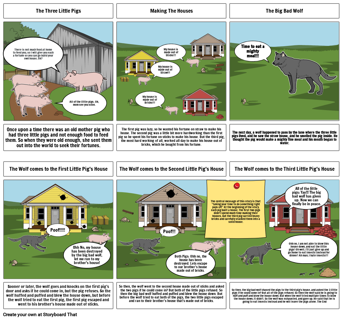 Three Little Pigs Storyboard af 5f148232