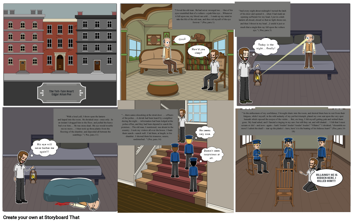 Destinee Robinson- Tell tale Heart StoryBoard