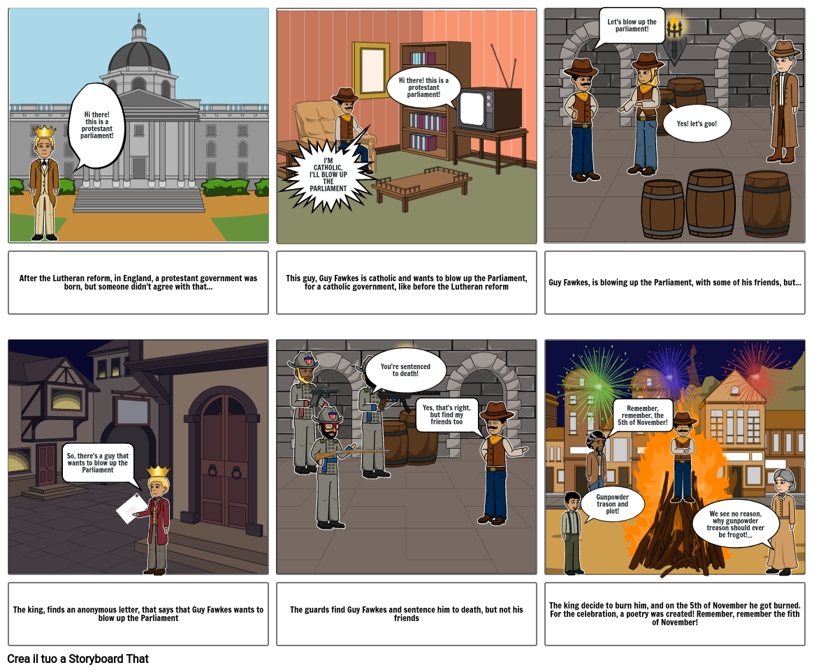 Guy Fawkes king James Storyboard by 5f8a54eb