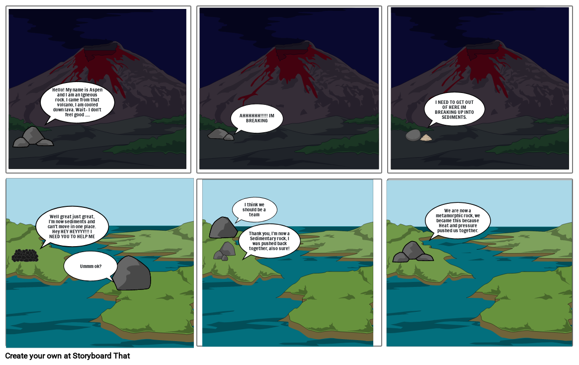 Rock Cycle StoryBoard Storyboard by 5f9bb27a