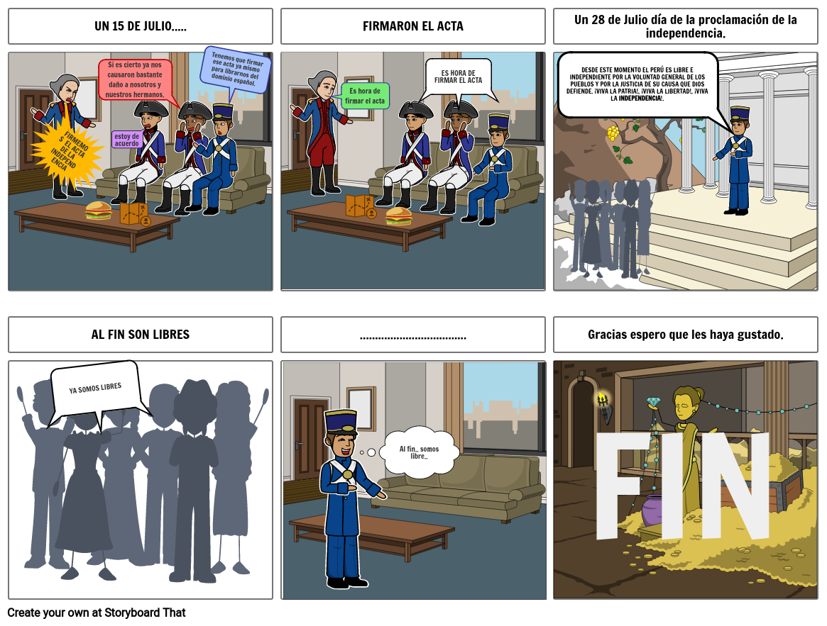 La Independencia Storyboard By 5fb8d549 0150