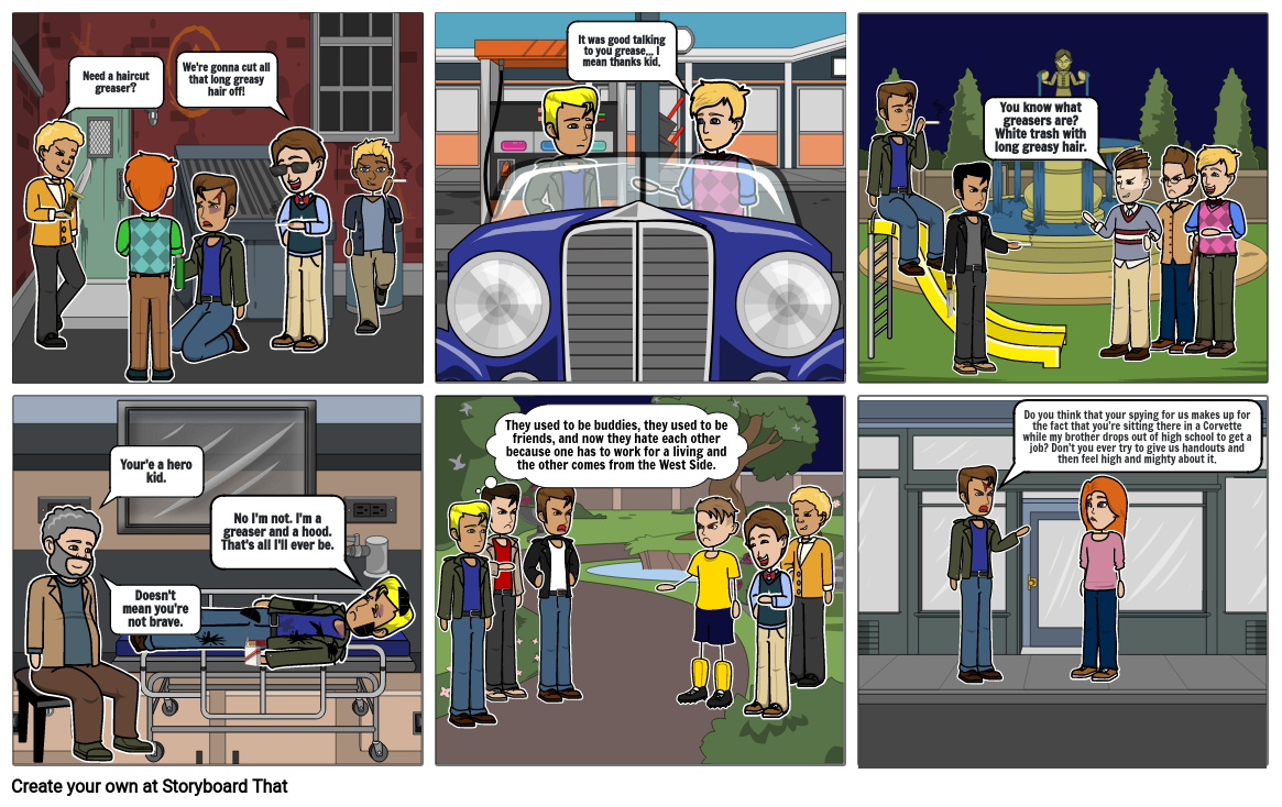 Outsiders stereotypes Storyboard by 5fb8e079