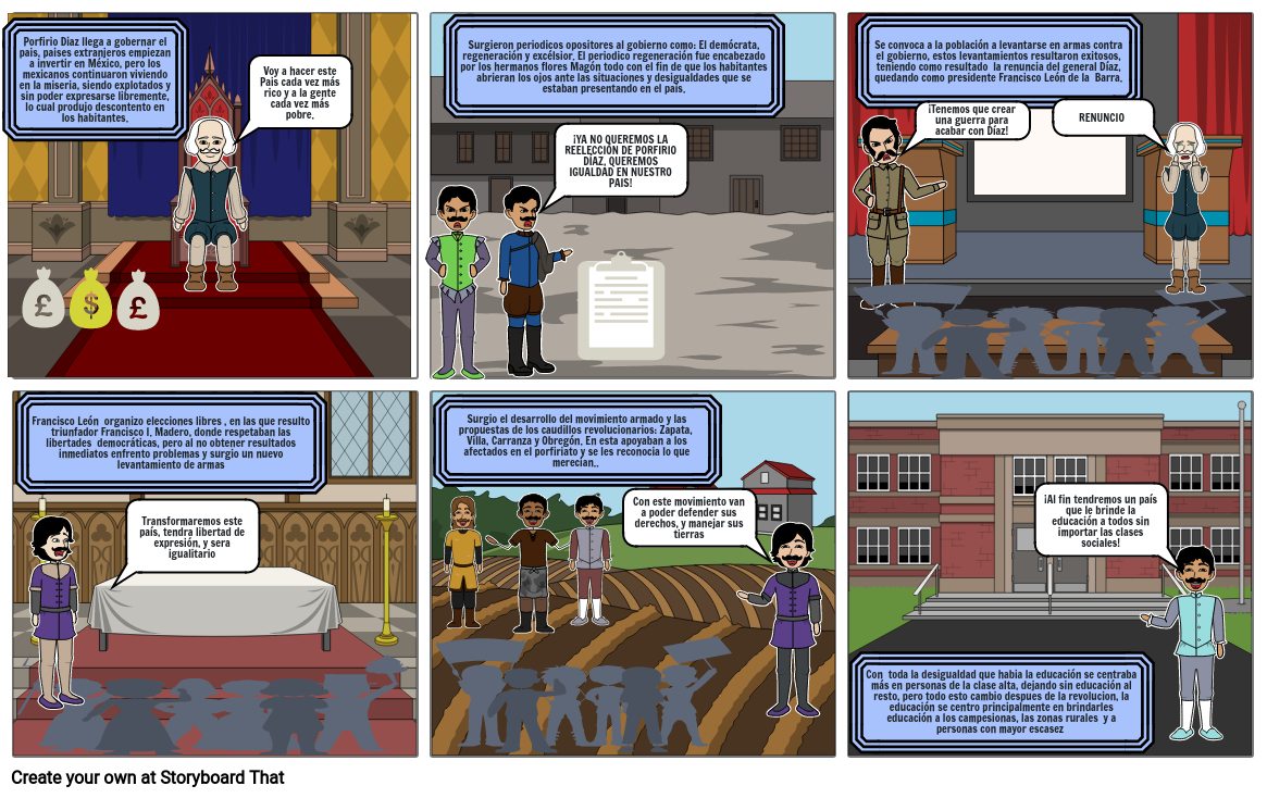 REVOLUCIÓN MEXICANA Storyboard by 5fd2c88d