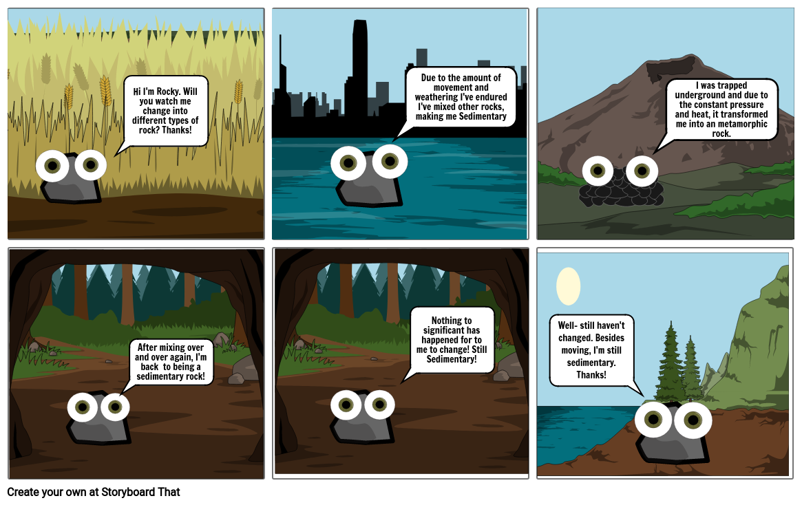 Rock Cycle Comic Storyboard by 604ddf6a