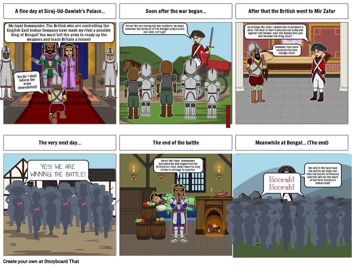 Battle of Plassey in a nutshell by Juwan 5K Storyboard